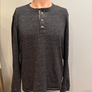 Michael Stars Men's Gray Henley Shirt